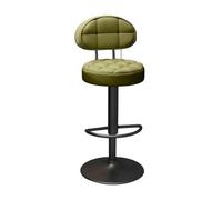 GLigeT Sgabelli da Bar Sedia da bar girevole a 360 gradi, sedia con schienale alto, sedia frontale da bar, tavolo da isola, sedia da pranzo Sedie Cucina(Green)