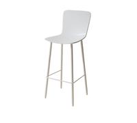 GLigeT Sgabello da bar Sedia da bar alta for uso domestico, bianca pura, con schienale for esterni, for uso commerciale, for balcone e bar Sgabello Alto