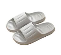 GLigeT Sliders - Scarpe da doccia leggere e comode, unisex, antiscivolo, quattro stagioni, per casa, palestra, piscina, sandali estivi, Argento, Taglia unica