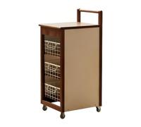 GLigeT Utilizzo multiplo Carrello compatto con rotelle, tavolino angolare da cucina, portaoggetti for snack, soggiorno(Bruin)