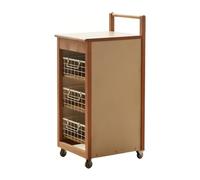 GLigeT Utilizzo multiplo Carrello compatto con rotelle, tavolino angolare da cucina, portaoggetti for snack, soggiorno(Orange)