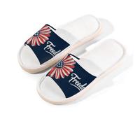 Glilade Pantofole da casa per donne e uomini, antiscivolo, con punta aperta, traspiranti, estive, per camera da letto, fiore della libertà, Fiore della Libertà, 39.5/40.5 EU