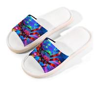 Glilade Pantofole da casa per donne e uomini, antiscivolo, per interni, con punta aperta, traspiranti, estive, per camera da letto, XL (ragno)