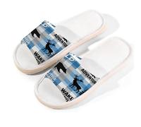 Glilade Pantofole da casa per donne e uomini, antiscivolo, per interni, con punta aperta, traspiranti, estive, ciabatte per camera da letto, foresta, orso, cervo, Cervo selvatico della foresta, 9.5