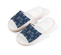 Glilade Pantofole da casa per donne e uomini, antiscivolo, per interni, con punta aperta, traspiranti, estive, per camera da letto, piccole (guscio di tartaruga marina)