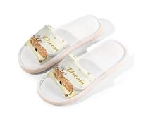 Glilade Pantofole da casa per donne e uomini, antiscivolo, per interni, con punta aperta, traspiranti, estive, per camera da letto, sogni di cervo, Sogni di cervo, 8.5/9 UK Wide