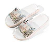 Glilade Pantofole da casa per donne e uomini, antiscivolo, per interni, punta aperta, scarpe da casa, traspiranti, estive, per camera da letto, Italia, Italia, 9.5/10.5 UK Wide