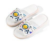 Glilade Pantofole da casa per donne e uomini, antiscivolo, per interni, punta aperta, scarpe da casa, traspiranti, estive, ciabatte per camera da letto, astronavi, volo spaziale, Astronavi Volo