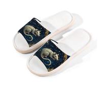 Glilade Pantofole da casa per donne e uomini, antiscivolo, per interni, punta aperta, scarpe estive traspiranti per camera da letto, topi zodiacali cinesi, Ratti zodiacali cinesi, 9.5/10.5 UK Wide