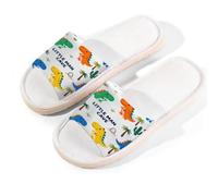Glilade Pantofole da casa per donne e uomini, antiscivolo, per interni, punta aperta, scarpe estive traspiranti per camera da letto, piccoli dinosauri, Piccoli Dinosauri, 9.5/10.5 UK Wide