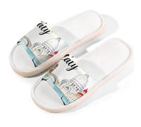 Glilade Pantofole da casa per donne e uomini, antiscivolo, per interni, punta aperta, scarpe estive traspiranti per camera da letto, barche italiane, Italia Barche, 8.5/9 UK Wide