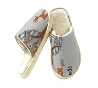 Glilade Pantofole da donna Fuzzy House da uomo, morbide e calde, scarpe da | Accoglienti scarpe da camera da letto in memory foam comode pantofole con fodera in peluche, animali della foresta, gufo