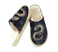 Glilade Pantofole da donna Fuzzy House da uomo, morbide e calde, scarpe da casa, Drago zodiacale cinese, 41/42 EU