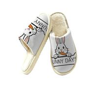 Glilade Pantofole da donna Fuzzy House da uomo, morbide e calde, scarpe da casa, Giorni dei conigli, 41/42 EU