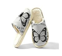 Glilade Pantofole da donna Fuzzy House da uomo, morbide e calde, scarpe da casa, Problema risolto, 45/45.5 EU
