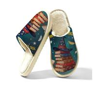 Glilade Pantofole da donna Fuzzy House da uomo, morbide e calde, scarpe da casa, Se riesci a leggere, 41/42 EU