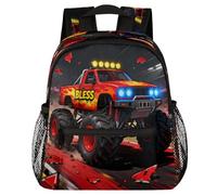 Glilade Zaino per bambini per ragazzi e ragazze, borsa per libri scolastici per bambini con fibbia sul petto, zaino leggero per asilo prescolare per viaggi, asili nido e campeggio (camion da corso)