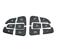 GLILAR Car Styling Volante Pulsante Coperture Trim Adesivi Compatibile con Mercedes per Benz per GLC X253 2015 2016 2017 2018 Interruttori per Auto(Black,B)