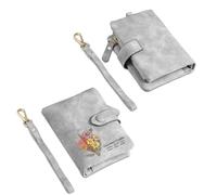 Glimmerday Borsetta da Donna Personalizzata con Fiori di Nascita, Borsetta con Design Floreale con Nome Individuale e Tracolla, Regalo per la Festa della Mamma per la Nonna (Grigio)