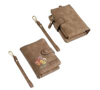 Glimmerday Borsetta da Donna Personalizzata con Fiori di Nascita, Borsetta con Design Floreale con Nome Individuale e Tracolla, Regalo per la Festa della Mamma per la Nonna (Marrone)