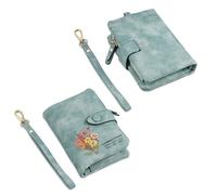 Glimmerday Borsetta da Donna Personalizzata con Fiori di Nascita, Borsetta con Design Floreale con Nome Individuale e Tracolla, Regalo per la Festa della Mamma per la Nonna (Verde)
