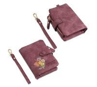 Glimmerday Borsetta da Donna Personalizzata con Fiori di Nascita, Borsetta con Design Floreale con Nome Individuale e Tracolla, Regalo per la Festa della Mamma per la Nonna (Viola)
