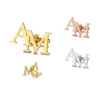 Glimmerday Gemelli Personalizzati da Uomo, 1 Paio di Gemelli Padre in Acciaio Inossidabile con Iniziali Personalizzate, Regalo di Compleanno per la Festa del Papà, San Valentino, per Marito Nonno