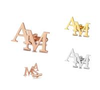 Glimmerday Gemelli Personalizzati da Uomo, 1 Paio di Gemelli Padre in Acciaio Inossidabile con Iniziali Personalizzate, Regalo di Compleanno per la Festa del Papà, San Valentino, per Marito Nonno
