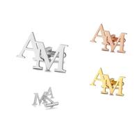Glimmerday Gemelli Personalizzati da Uomo, 1 Paio di Gemelli Padre in Acciaio Inossidabile con Iniziali Personalizzate, Regalo di Compleanno per la Festa del Papà, San Valentino, per Marito Nonno