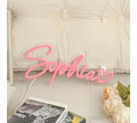 Glimmerday Insegna al Neon Acrilica Personalizzata, Accessori per Barra con Luce al Neon Decorativa Personalizzata da 1 a 10 Lettere, Decorazione da Parete, Adatta per Feste in Sala Giochi di Nozze