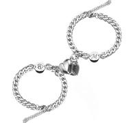 Glimmerday Set di 2 Braccialetti Magnetici per Coppie, Braccialetti Personalizzati per Coppie, Adatti come Regalo di Anniversario per Coppie e Innamorati, Braccialetti per Coppia con Ciondolo d'Amore