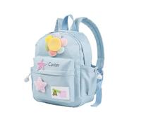 Glimmerday Zaini per Bambini Personalizzati, Zaino Scolastico Simpatico Cartone Animato per Ragazze con Nome Cucito, Zainetto Asilo Bambina, Regali di Ritorno a Scuola per Bambini