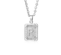 Glimmerst Collana con ciondolo a forma di iniziale, in acciaio inox placcato oro 18 carati, collana personalizzabile con nome, collana da donna, Metallo, Nessuna pietra preziosa