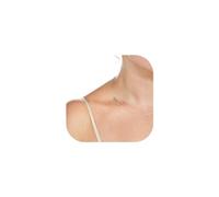 Glimmerst Sideways - Collana girocollo da donna con iniziale in acciaio inox placcato oro 18 carati, con mini lettera, Metallo, Nessuna pietra preziosa