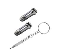 Glintbay Set di viti rotonde con intaglio e cacciavite multifunzione per occhiali da sole Ray-Ban RB4226/RB4174/RB4098/RB4198/RB4260D, 2 pezzi - argento