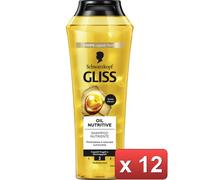 GLISS 12 PEZZI - GLISS SHAMPOO OLIO NUTRIENTE ML.250 cura casa e persona