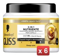 GLISS 6 PEZZI - GLISS MASCHERA OLIO NUTRIENTE ML.400 cura casa e persona