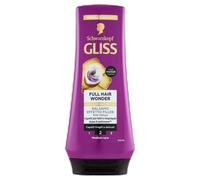 Gliss Schwarzkopf Balsamo Full Hair Wonder Effetto Filler 200 ml, Balsamo Gliss ristrutturante e rinforzante con caffeina e peptidi, Conditioner capelli fragili e delicati con formula vegana