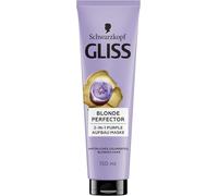 Gliss Bionda Perfector 2 in 1 Maschera per capelli viola (150 ml), trattamento per capelli biondi naturali, colorati e striati garantisce lucentezza e cura, con effetto anti-ingiallimento
