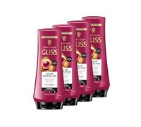 Gliss Kur Gliss, balsamo Colour Perfector (4 x 200 ml), balsamo con complesso ialuronico e estratto di mirtillo rosso per capelli striati e colorati, offre protezione del colore e lucentezza brillante