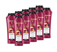 Gliss Kur Gliss Shampoo Colour Perfector (10 x 250 ml), shampoo per capelli con complesso ialuronico ed estratto di mirtillo, shampoo colorato per capelli colorati, striati e tinti