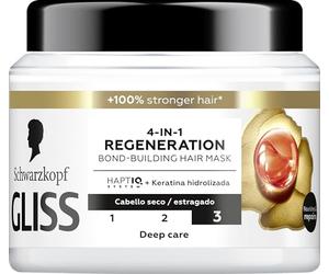 Gliss - Maschera per capelli secchi - Total Repair - 6 x 400 ml (2400 ml) - Gamma riparazione.