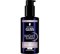 Gliss Night Elixier anti-doppie punte miracolose (100 ml), siero sigillato doppie punte durante il sonno, la cura dei capelli ripara i capelli a lungo