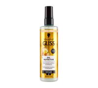 Schwarzkopf Gliss Oil Nutritive Balsamo Spray Express Nutriente 200ml, Leave in conditioner spray con Omega 9 e Olio di Marula, Balsamo senza risciacquo e termoprotettore per capelli danneggiati