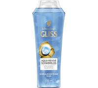 Gliss Shampoo Aqua Revive senza peso (250 ml), shampoo per capelli con pantenolo e alghe marine, shampoo di riparazione per capelli normali e fini