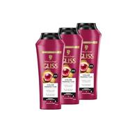 Gliss Shampoo Colour Perfector (3 flaconi da 250 ml), shampoo per capelli con complesso ialuronico ed estratto di mirtillo, shampoo colorato per capelli colorati, striati e tinti