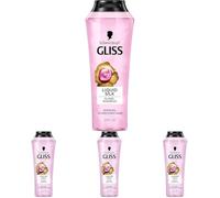 Gliss Shampoo Liquid Silk (250 ml) Shampoo per capelli con ceramidi e seta, shampoo lucido per capelli fragili e opachi leviga la superficie dei capelli (Confezione da 4)