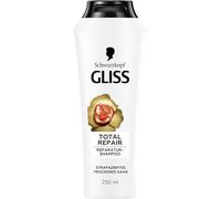 Gliss Shampoo Total Repair (250 ml), shampoo per capelli con cheratina liquida e nettare di fiori, shampoo per capelli secchi e danneggiati riduce la rottura dei capelli