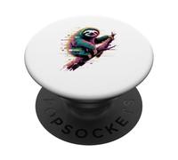 Glitch Art Bradipo Pigro Orso Bradipi PopSockets PopGrip Adesivo