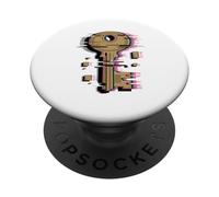Glitch Art Chiave Fabbro Serrature PopSockets PopGrip Adesivo